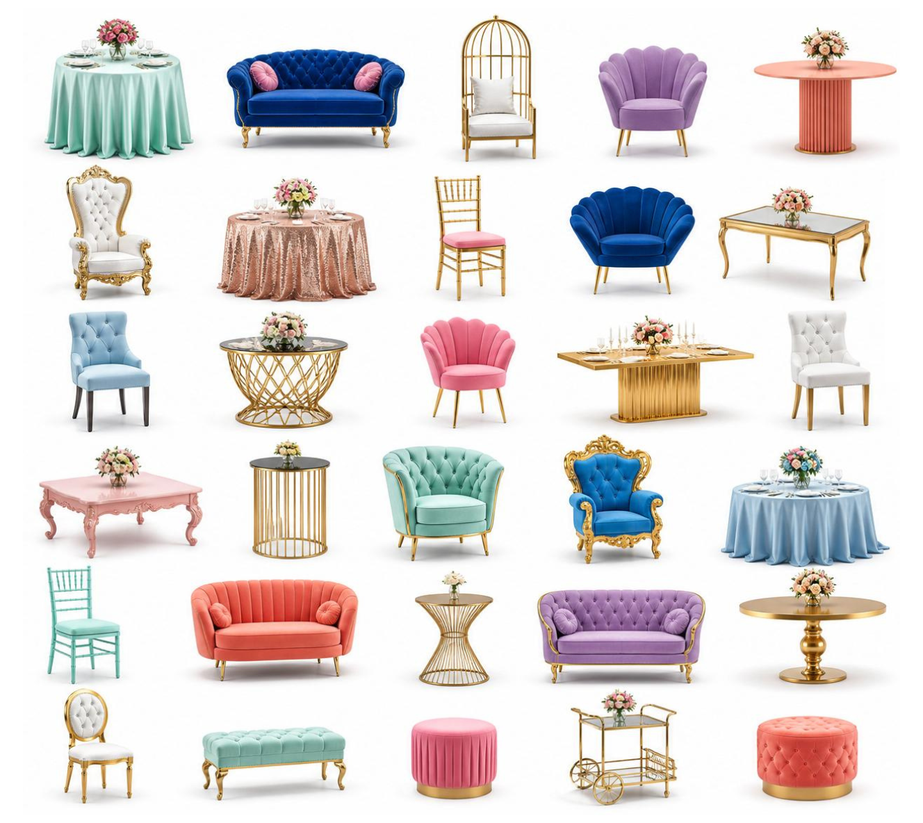 Chairs, Tables & Sofas