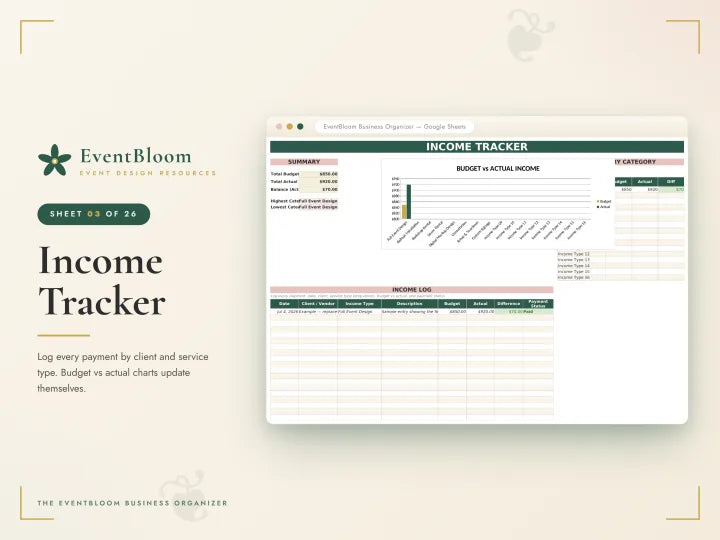 EventBloom Business Organizer