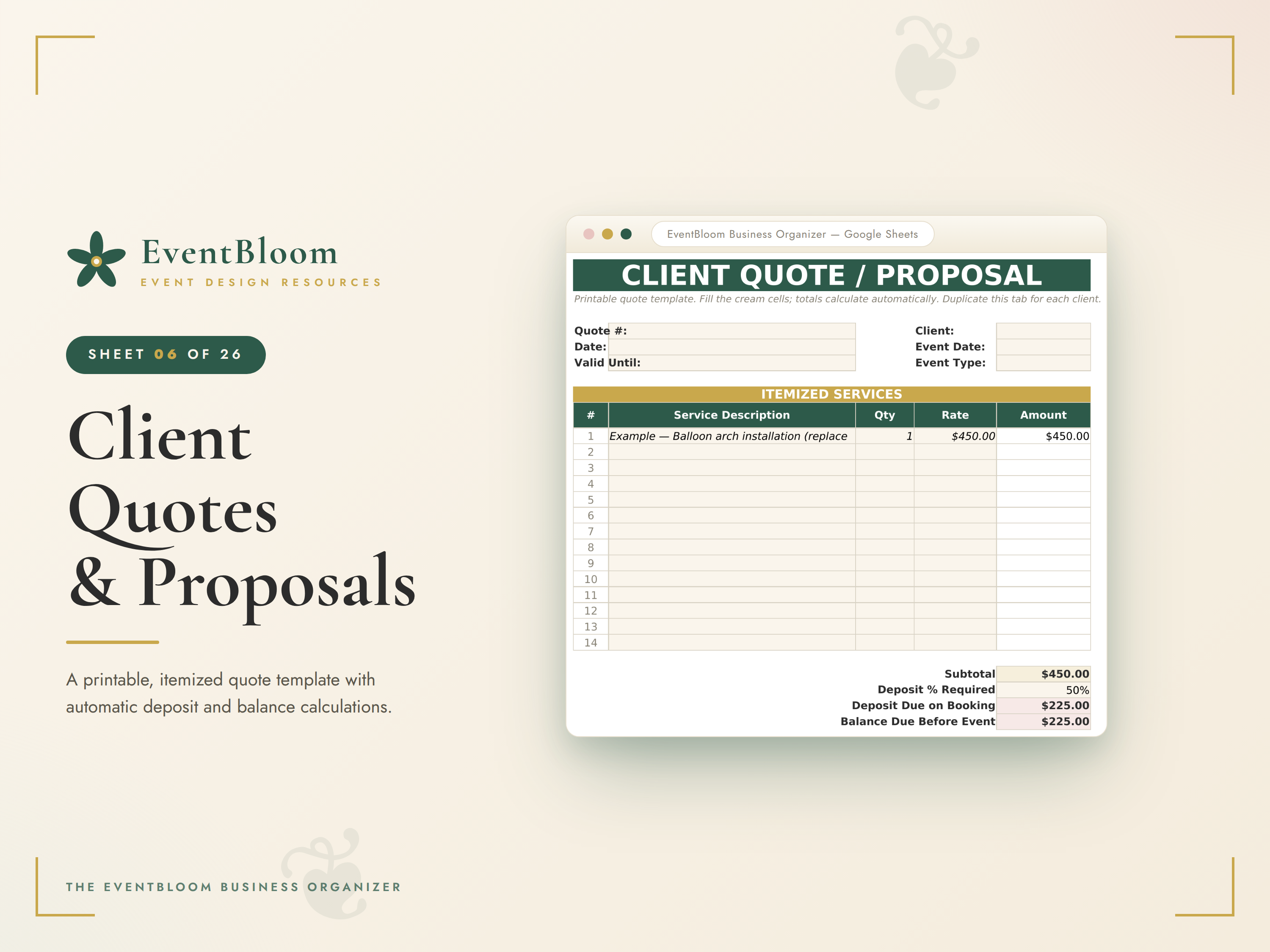 EventBloom Business Organizer