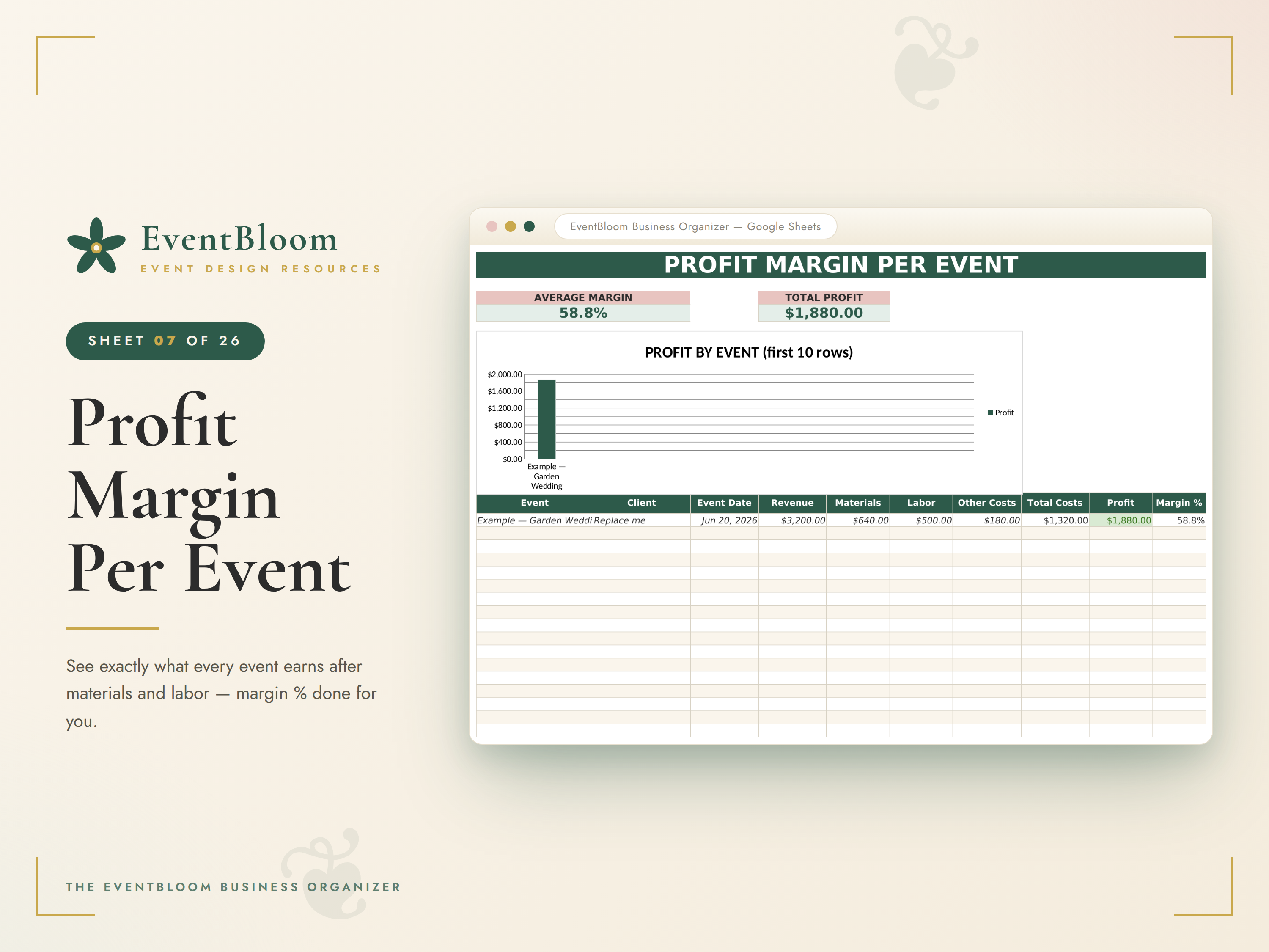 EventBloom Business Organizer